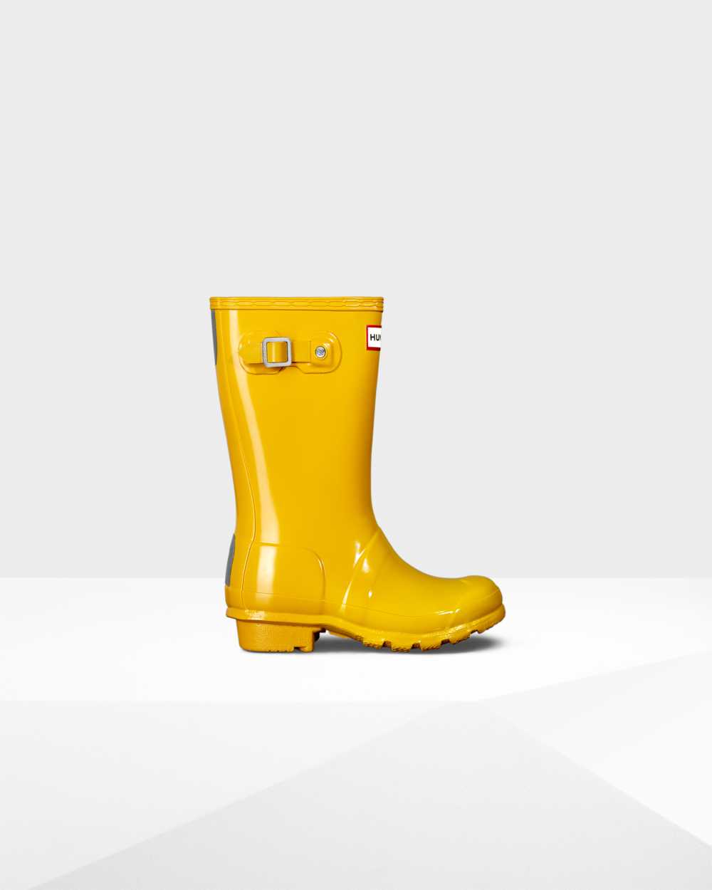 Hunter Original Big Gloss Kids Rain Boots NZ-40571K Yellow